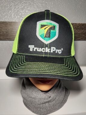 Truck Pro Hat Neon Green And Black Power Service PS Diesel Additives Trucker Hat